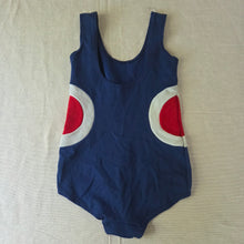 Load image into Gallery viewer, Vintage Navy Swimsuit kids 6/7
