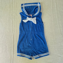 Load image into Gallery viewer, Vintage Sailor Terrycloth Romper 3t/4t
