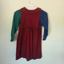 Load image into Gallery viewer, Vintage Gingham Color Block Cotton Dress kids 6
