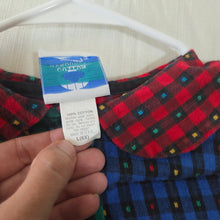 Load image into Gallery viewer, Vintage Gingham Color Block Cotton Dress kids 6
