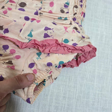 Load image into Gallery viewer, Vintage Math Fruit Pattern Sunsuit 9-12 months
