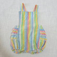 Load image into Gallery viewer, Vintage Colorful Striped Ruffle Bum Sunsuit 12 months
