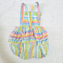 Load image into Gallery viewer, Vintage Colorful Striped Ruffle Bum Sunsuit 12 months
