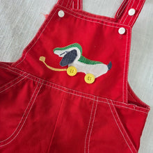 Load image into Gallery viewer, Vintage Dog Pull-Toy Overalls 18 months
