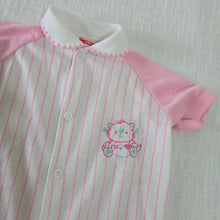 Load image into Gallery viewer, Vintage Kitty Pink Pantsuit PJs 6-9 months
