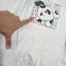 Load image into Gallery viewer, Vintage Puppy Tricks Cotton Romper 12 months
