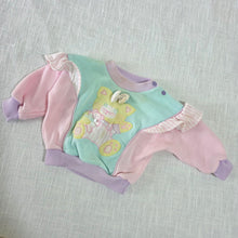 Load image into Gallery viewer, Vintage Kitty Pastel Color Block Sweater 3-6 months
