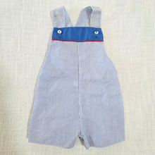 Load image into Gallery viewer, Vintage Blue Striped Romper 0-3 months
