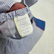 Load image into Gallery viewer, Vintage Blue Striped Romper 0-3 months
