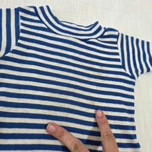 Load image into Gallery viewer, Vimtage Blue/White Striped Tee 12-18 months
