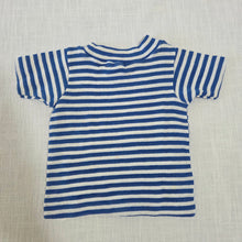 Load image into Gallery viewer, Vimtage Blue/White Striped Tee 12-18 months
