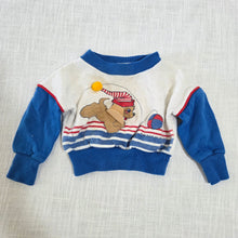 Load image into Gallery viewer, Vintage Puppy Playing Crewneck newborn
