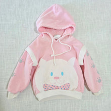 Load image into Gallery viewer, Vintage Kitty Pink Hoodie 18 months
