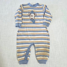 Load image into Gallery viewer, Vintage Oshkosh Dog Striped Bodysuit 12 months
