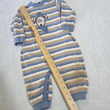 Load image into Gallery viewer, Vintage Oshkosh Dog Striped Bodysuit 12 months
