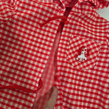 Load image into Gallery viewer, Vintage 60s/70s Puppy Gingham Swim Cover 2t

