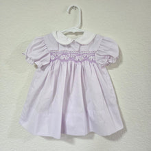 Load image into Gallery viewer, Vintage Polly Flinders Lavender Smocked Dress 6-9 months
