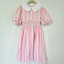 Load image into Gallery viewer, Vintage Polly Flinders Smocked Striped Dress kids 8
