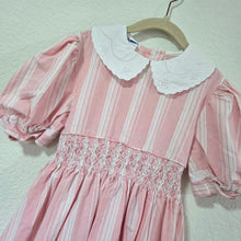 Load image into Gallery viewer, Vintage Polly Flinders Smocked Striped Dress kids 8
