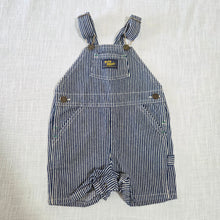 Load image into Gallery viewer, Vintage 90s Oshkosh Engineer Striped Shortalls 18 months
