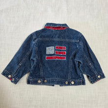 Load image into Gallery viewer, Vintage Oshkosh Flag Jean Jacket 2t
