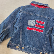 Load image into Gallery viewer, Vintage Oshkosh Flag Jean Jacket 2t
