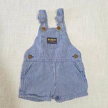 Load image into Gallery viewer, Vintage Oshkosh Engineer Striped Shortalls 6-9 months

