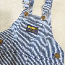 Load image into Gallery viewer, Vintage Oshkosh Engineer Striped Shortalls 6-9 months
