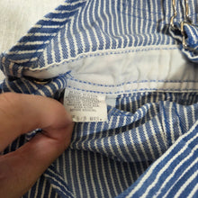 Load image into Gallery viewer, Vintage Oshkosh Engineer Striped Shortalls 6-9 months
