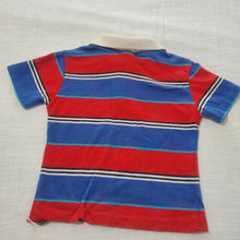 Load image into Gallery viewer, Vintage McKids Red/Blue Striped Shirt 18 months
