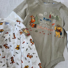Load image into Gallery viewer, Vintage Pooh &amp; Tigger Hiking Romper Bundle 3-6 months

