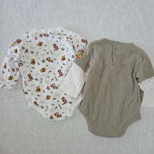 Load image into Gallery viewer, Vintage Pooh &amp; Tigger Hiking Romper Bundle 3-6 months
