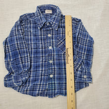 Load image into Gallery viewer, Vintage Blue Plaid Flannel Buttondown 2t
