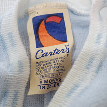 Load image into Gallery viewer, Vintage Blue Velour Bodysuit 6 months
