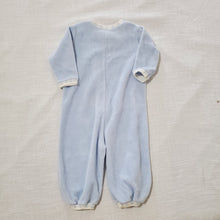 Load image into Gallery viewer, Vintage Blue Velour Bodysuit 6 months

