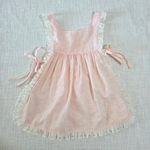 Load image into Gallery viewer, Vintage Pink Eyelet Pinafore 4t/5t
