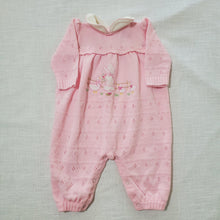 Load image into Gallery viewer, Vintage Ducks + Girl Pink Knit Bodysuit 3-6 months
