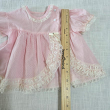 Load image into Gallery viewer, Vintage Frilly Dotted Pink Dress 6 months *flaw
