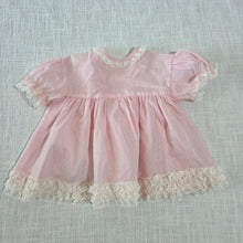 Load image into Gallery viewer, Vintage Frilly Dotted Pink Dress 6 months *flaw
