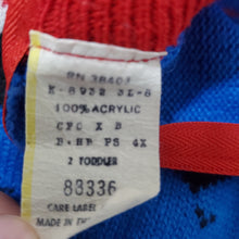 Load image into Gallery viewer, Vintage Blue/Red Pattern Knit Sweater 12-18 months
