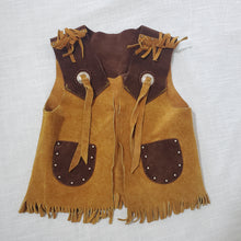 Load image into Gallery viewer, 100% Leather Cowboy Vest 4t/5t
