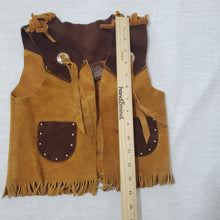 Load image into Gallery viewer, 100% Leather Cowboy Vest 4t/5t
