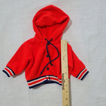 Load image into Gallery viewer, Vintage 80s Red Hooded Sweater 0-3 months
