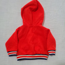 Load image into Gallery viewer, Vintage 80s Red Hooded Sweater 0-3 months
