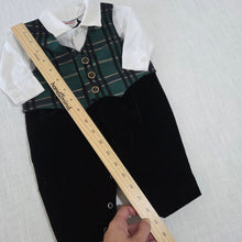 Load image into Gallery viewer, Vintage Plaid/Velvet Bodysuit 0-6 months
