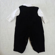 Load image into Gallery viewer, Vintage Plaid/Velvet Bodysuit 0-6 months
