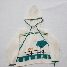 Load image into Gallery viewer, Vintage Cat on Fence Knit Hoodie 12 months
