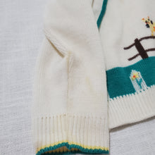 Load image into Gallery viewer, Vintage Cat on Fence Knit Hoodie 12 months
