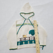 Load image into Gallery viewer, Vintage Cat on Fence Knit Hoodie 12 months

