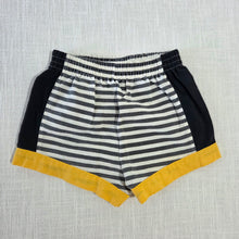 Load image into Gallery viewer, Vintage Striped + Yellow Shorts 18 months
